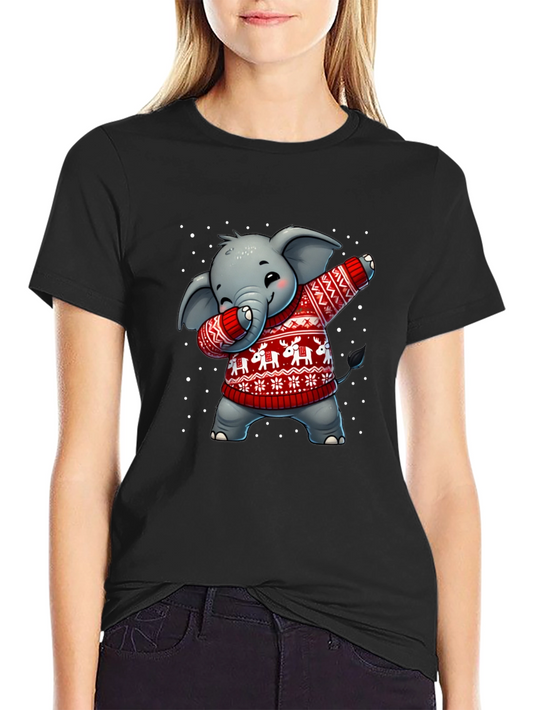 Festive Elephant Dab T-Shirt