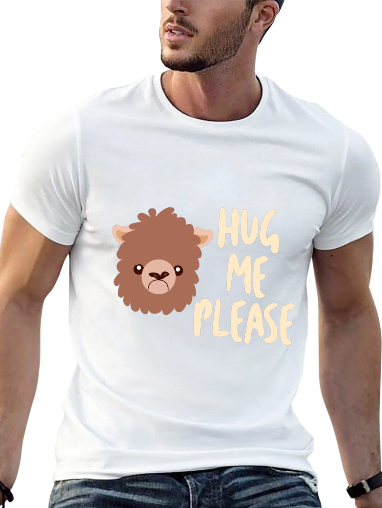 Hug Me Please Black T-Shirt