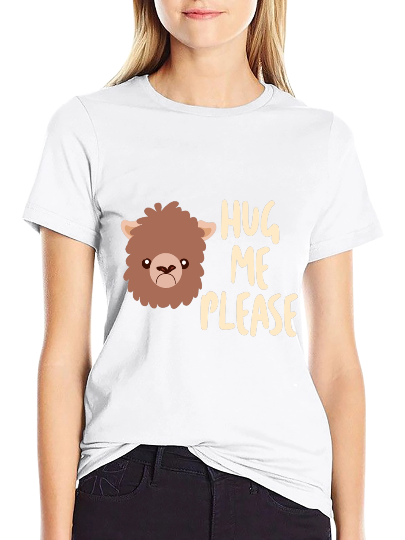 Hug Me Please Black T-Shirt