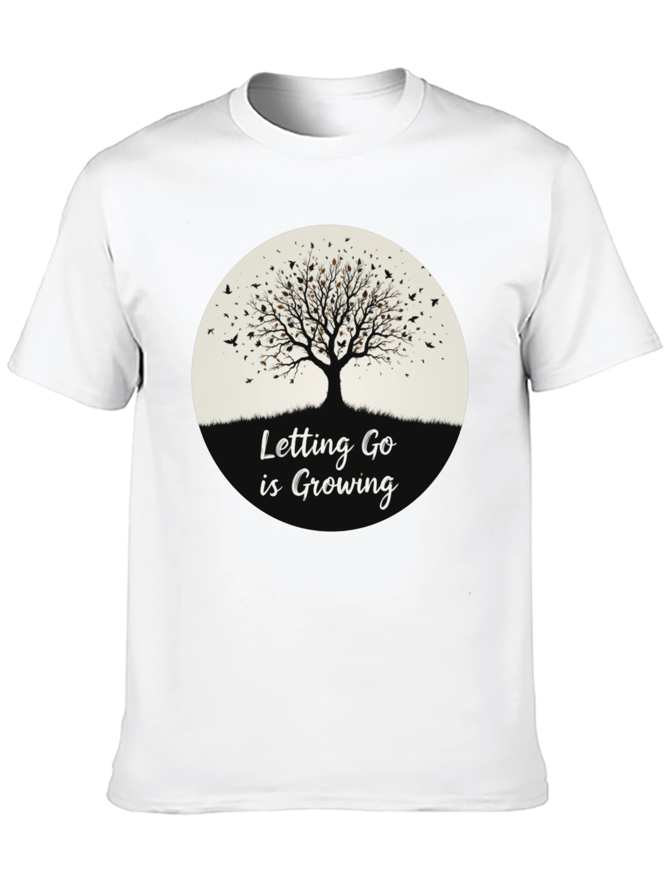 Letting Go is Growing Black Graphic Tee