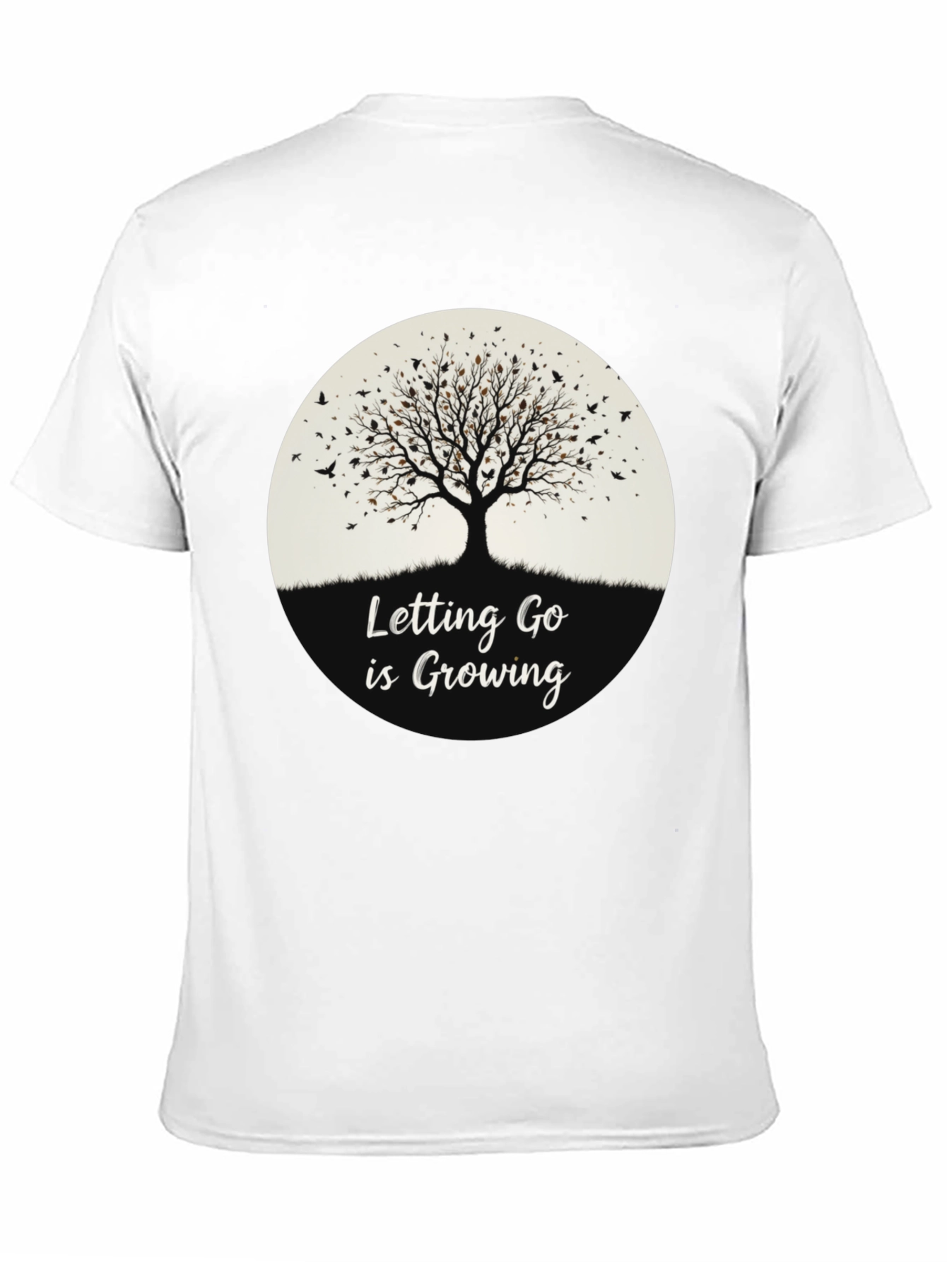 Letting Go is Growing Black Graphic Tee
