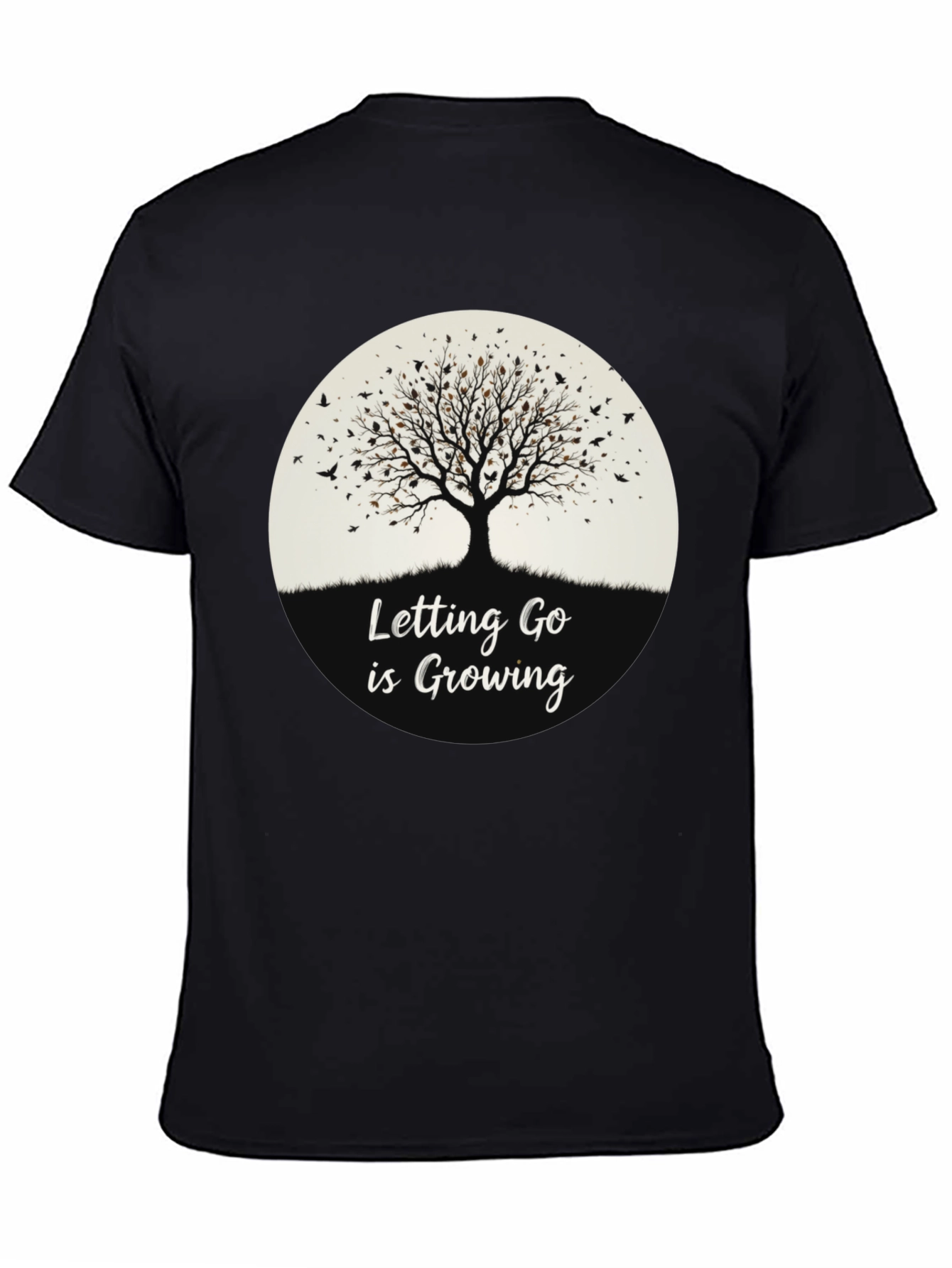 Letting Go is Growing Black Graphic Tee