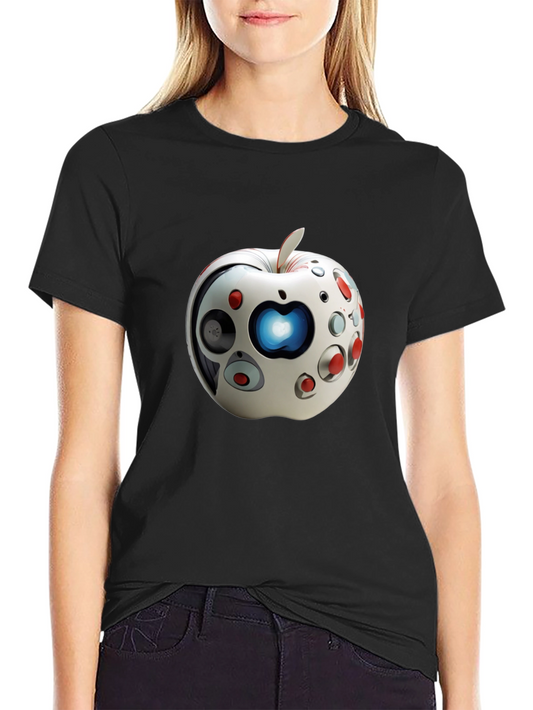 Futuristic Apple Graphic T-Shirt