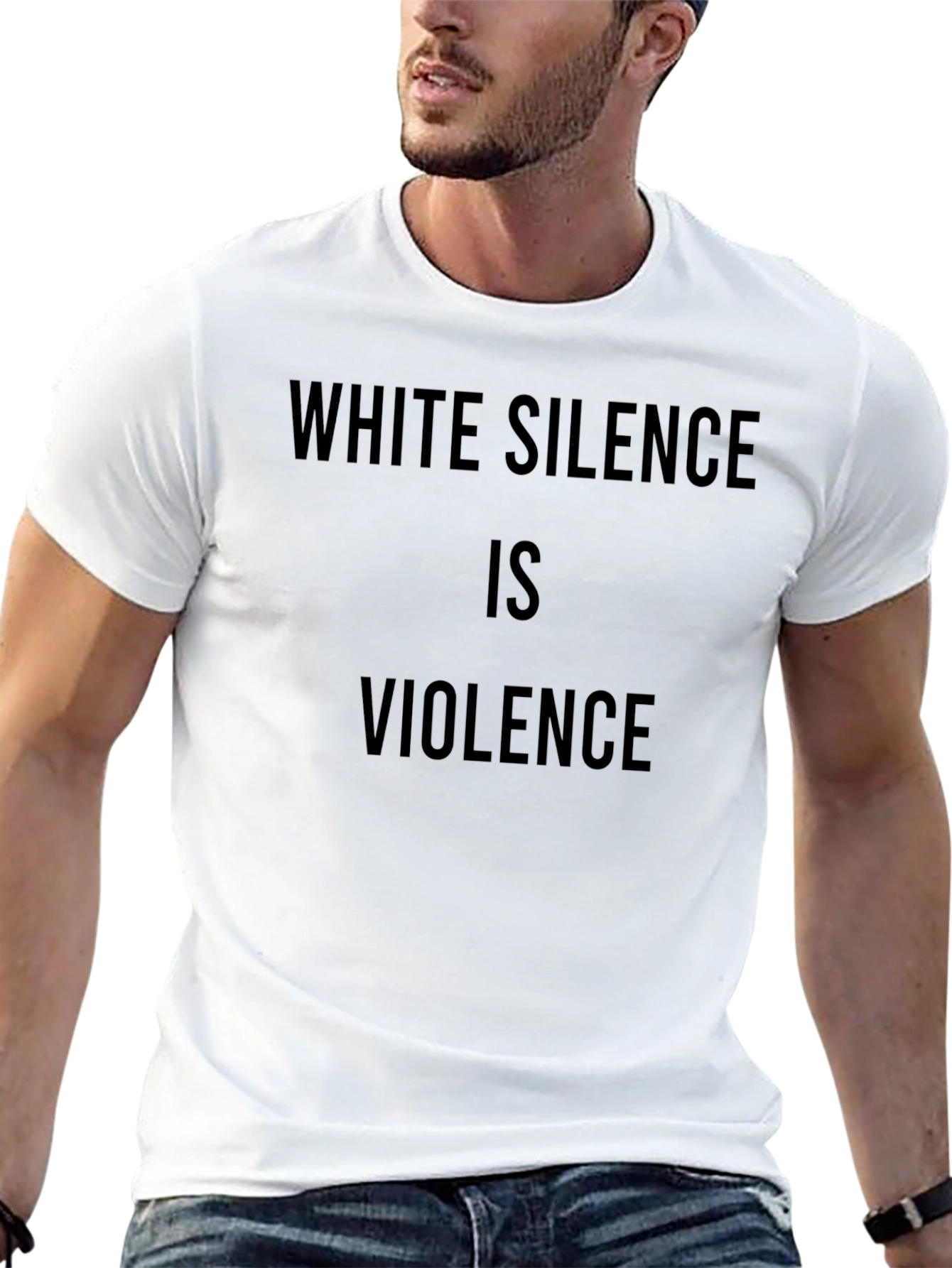 White Silence Is Violence Black Graphic Tee