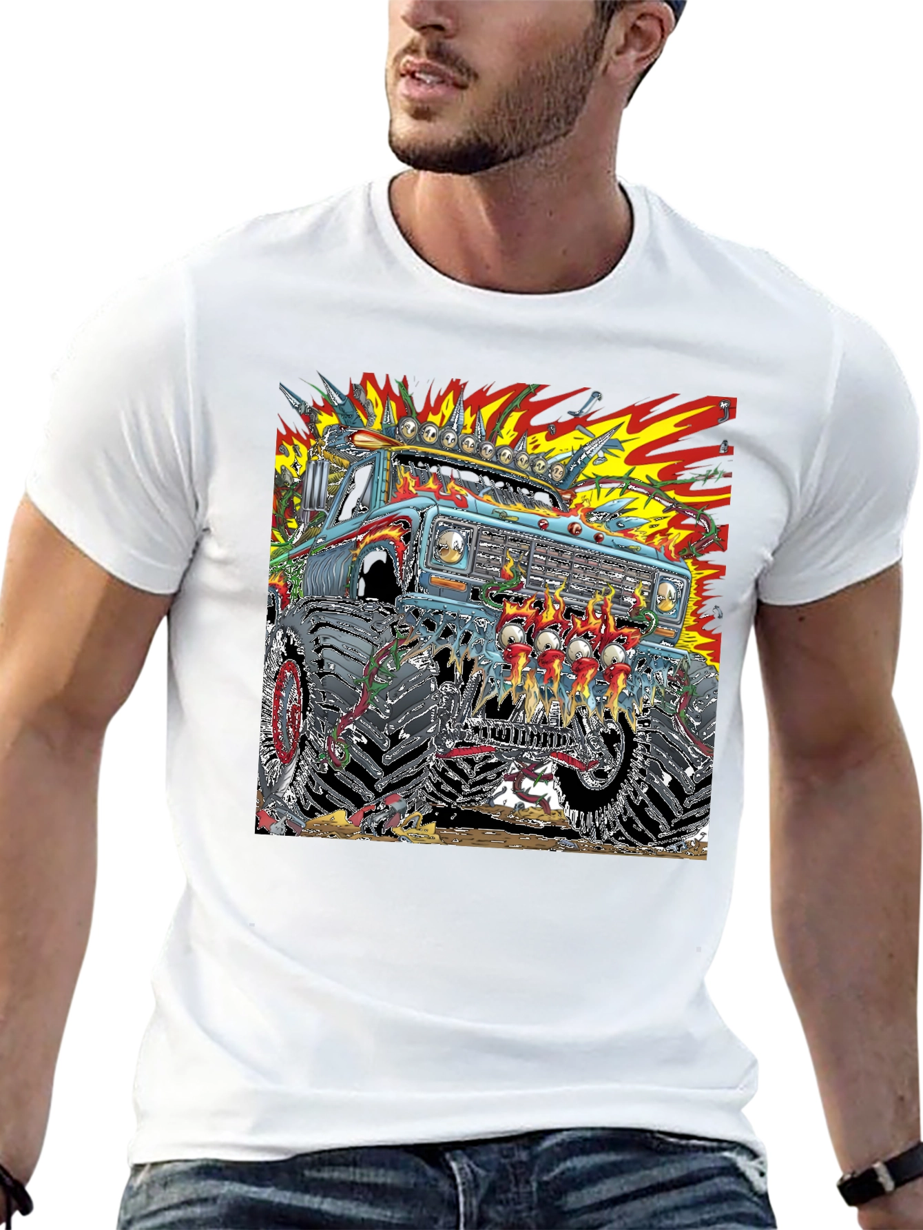 Monster Truck Graphic T-Shirt - Bold and Edgy Design