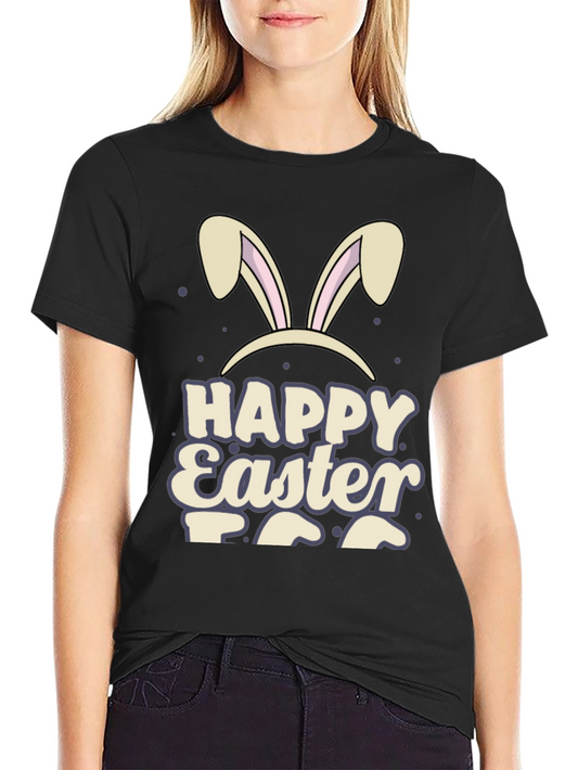 Happy Easter Bunny Ears Graphic T-Shirt