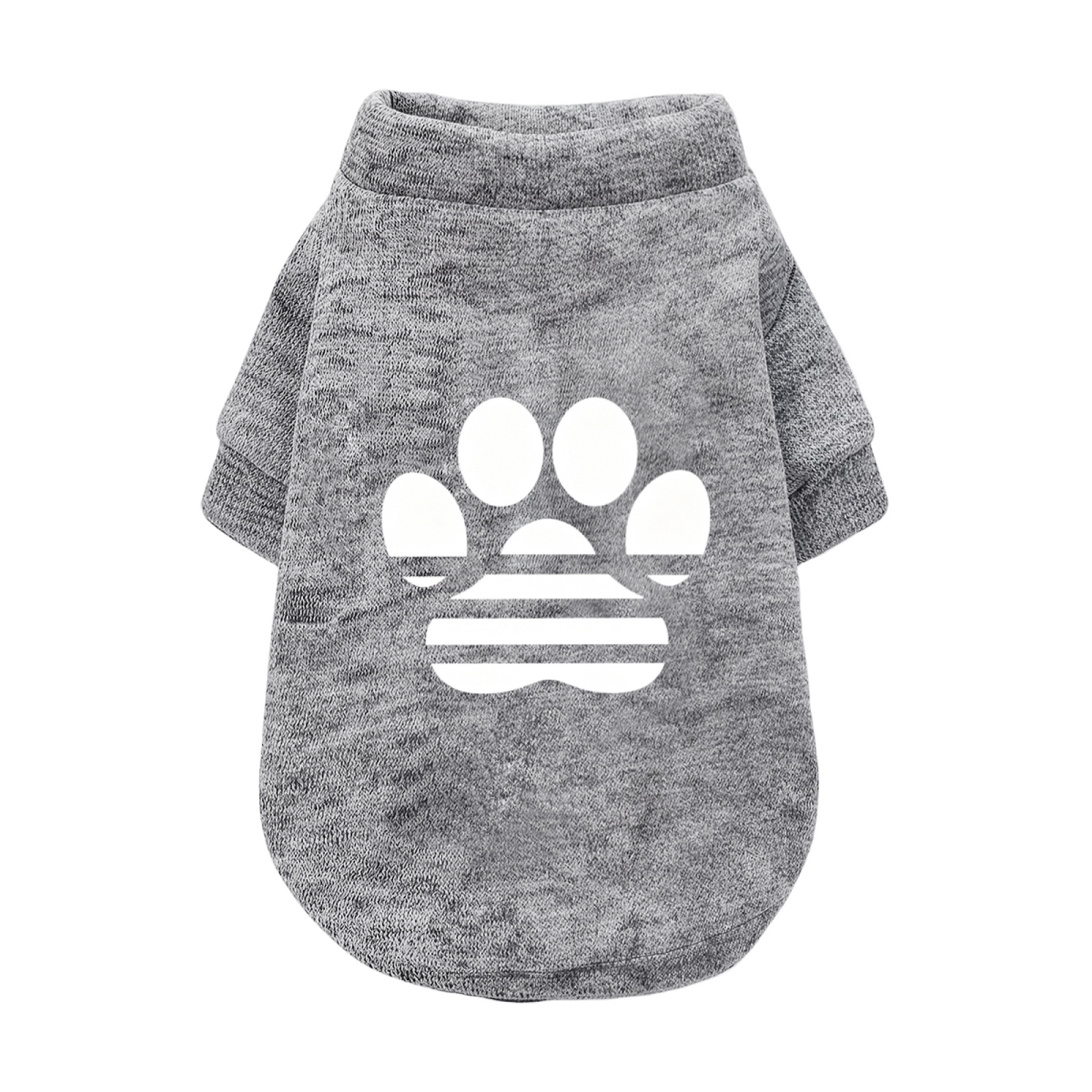 Striped Paw Print Stylish Black Pet Warm Cardigan