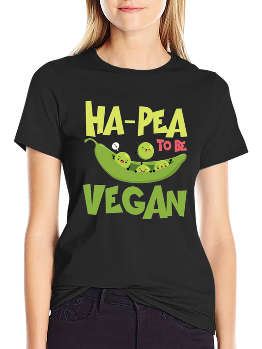 Ha-Pea to be Vegan Graphic T-Shirt