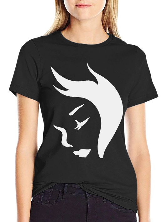 Abstract Face Graphic Tee - Stylish Black T-Shirt