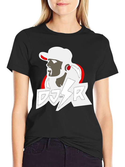 DJ SR Graphic Tee - Stylish Black T-Shirt