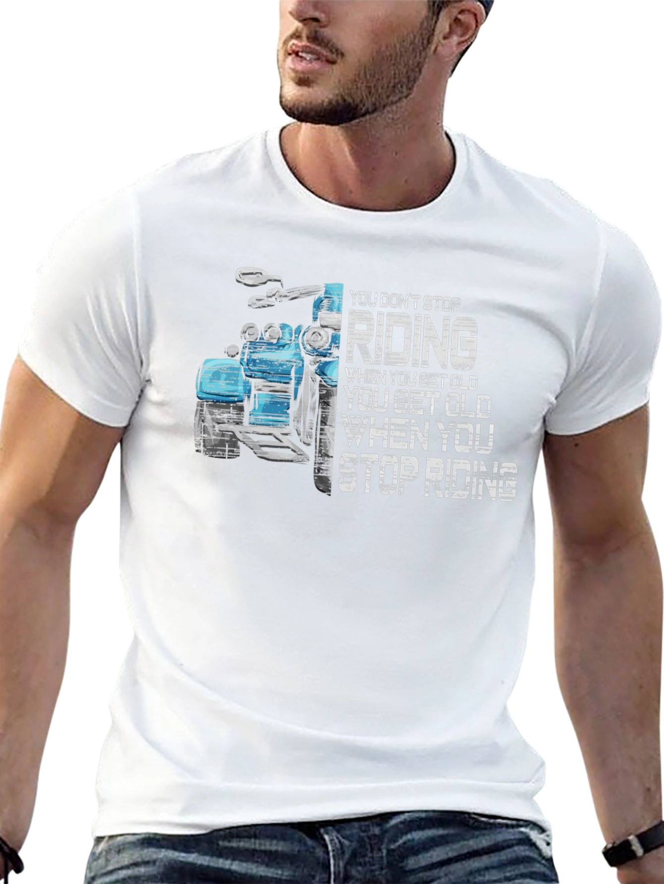 Motorcycle Riding T-Shirt - You Dont Stop Riding