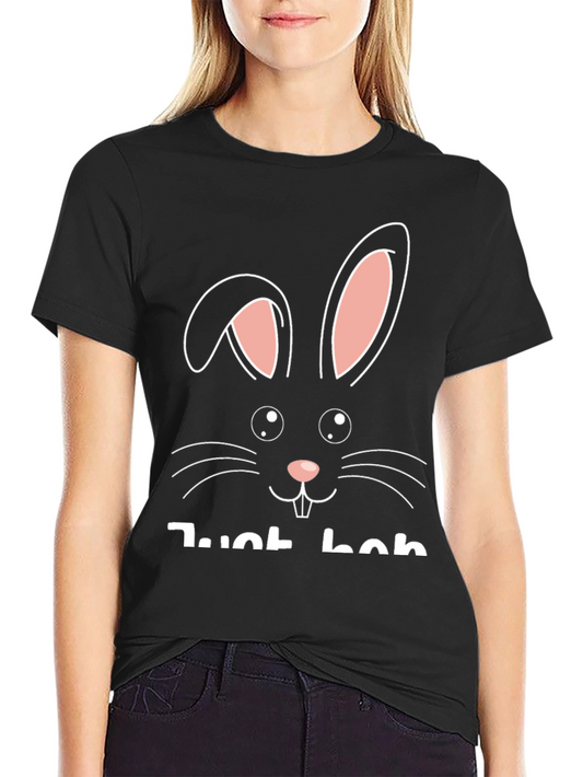 Just Here For The Boos T-Shirt Cute Bunny Graphic Tee