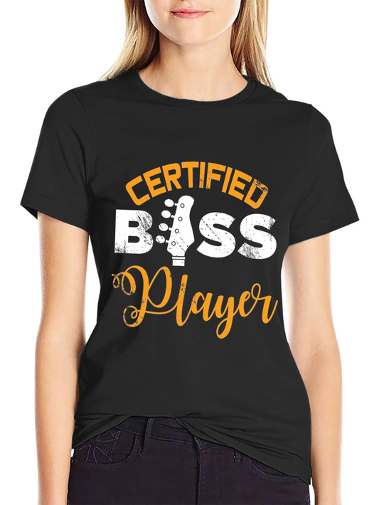 Certified Bass Player Black Graphic Tee