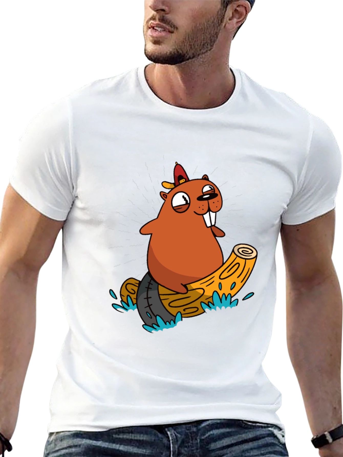 Cartoon Beaver T-Shirt