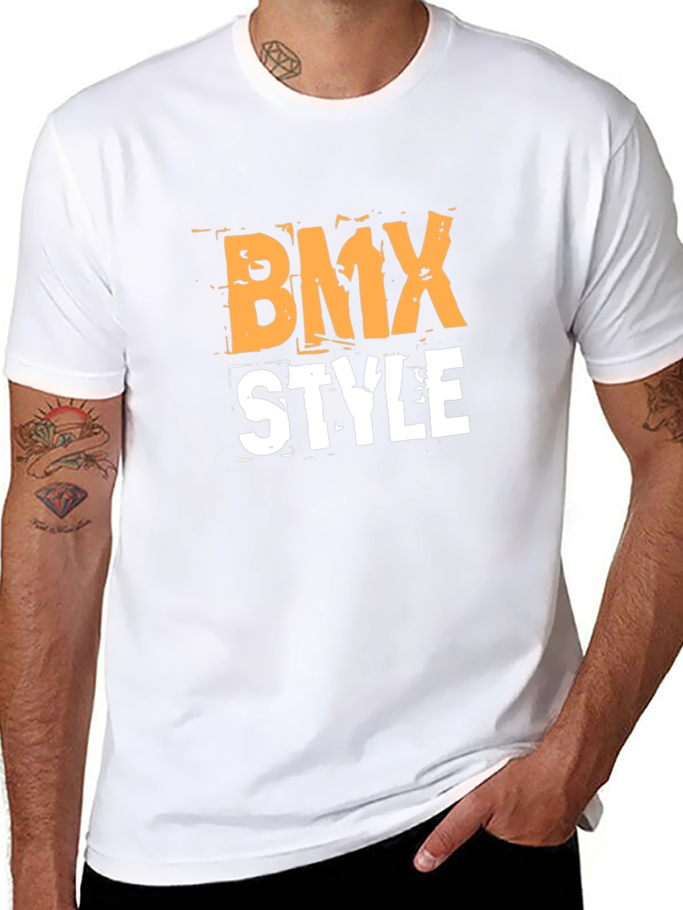 BMX Style Graphic Tee - Black