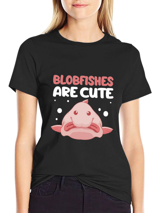 Blobfish Are Cute Black T-Shirt