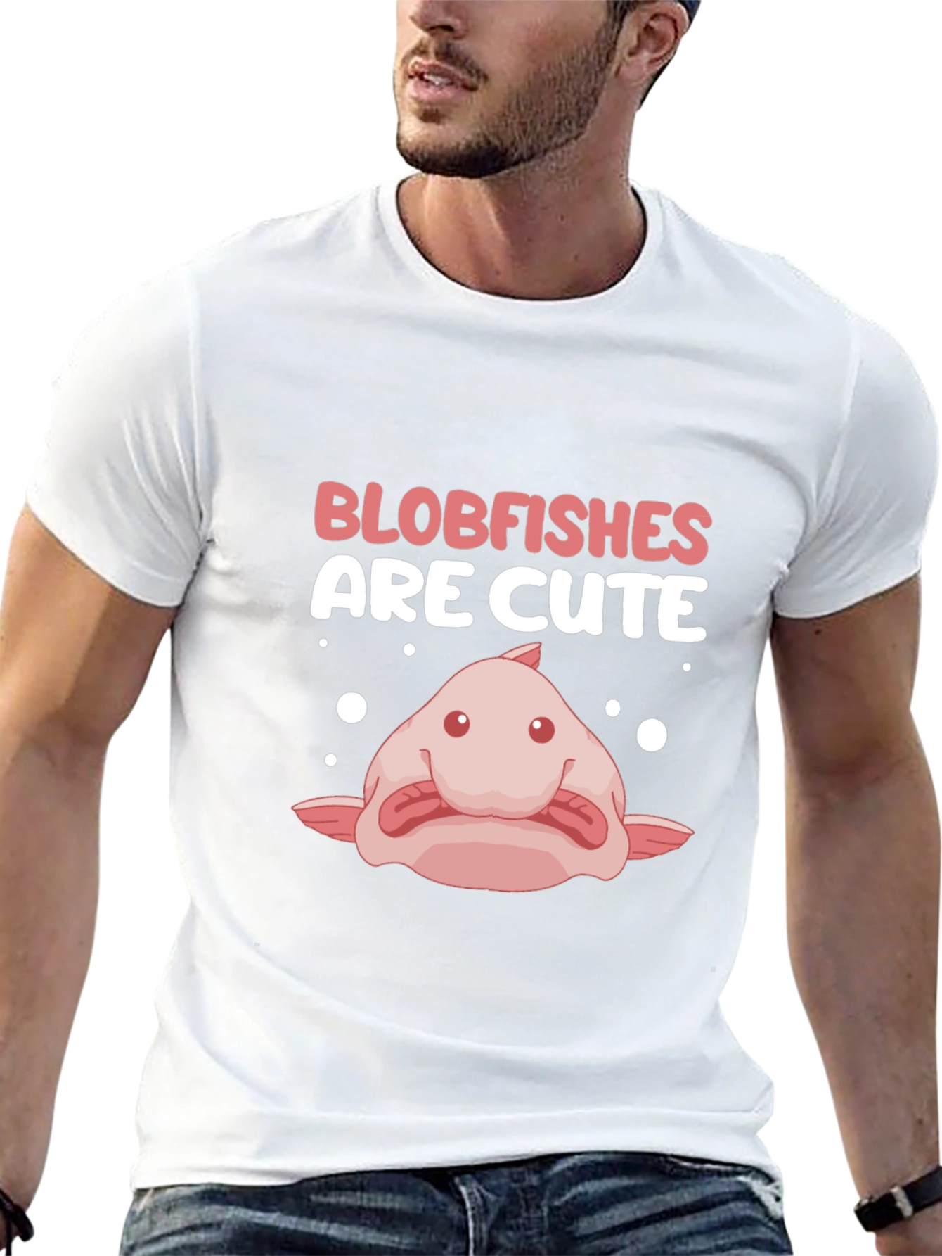 Blobfish Are Cute Black T-Shirt