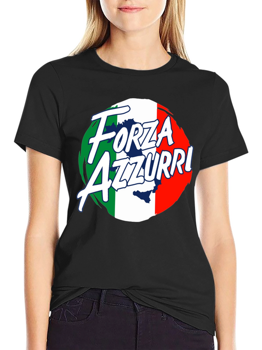 Forza Azzurri Italy Flag T-Shirt