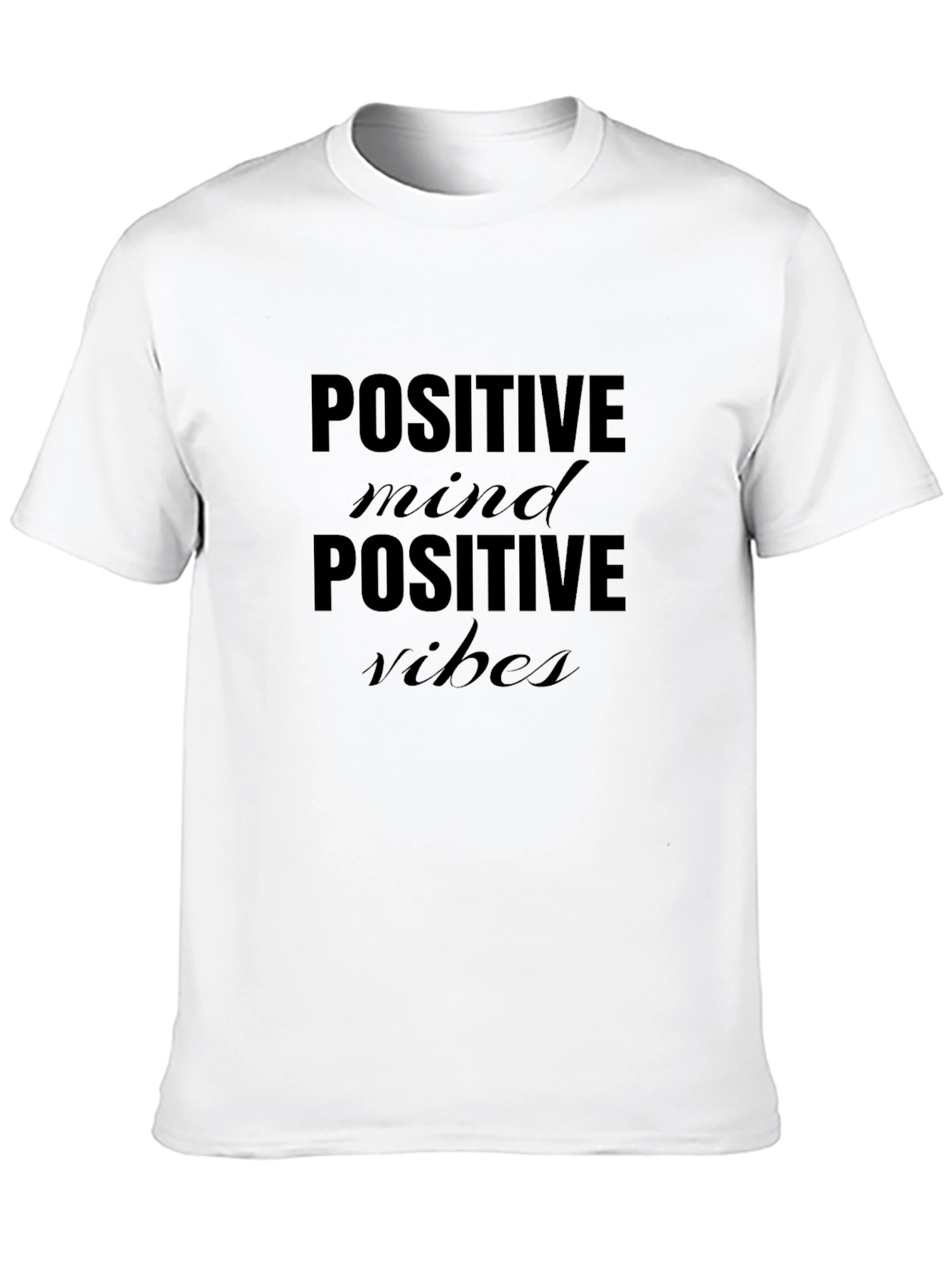 Positive Mind Positive Vibes Black T-Shirt