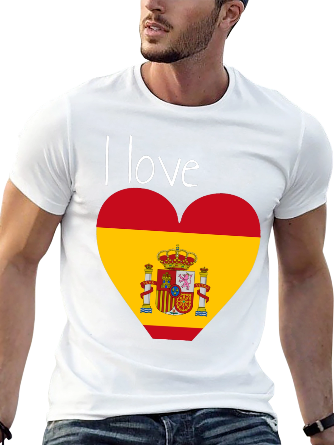 I Love Spain T-Shirt - Black Cotton Tee