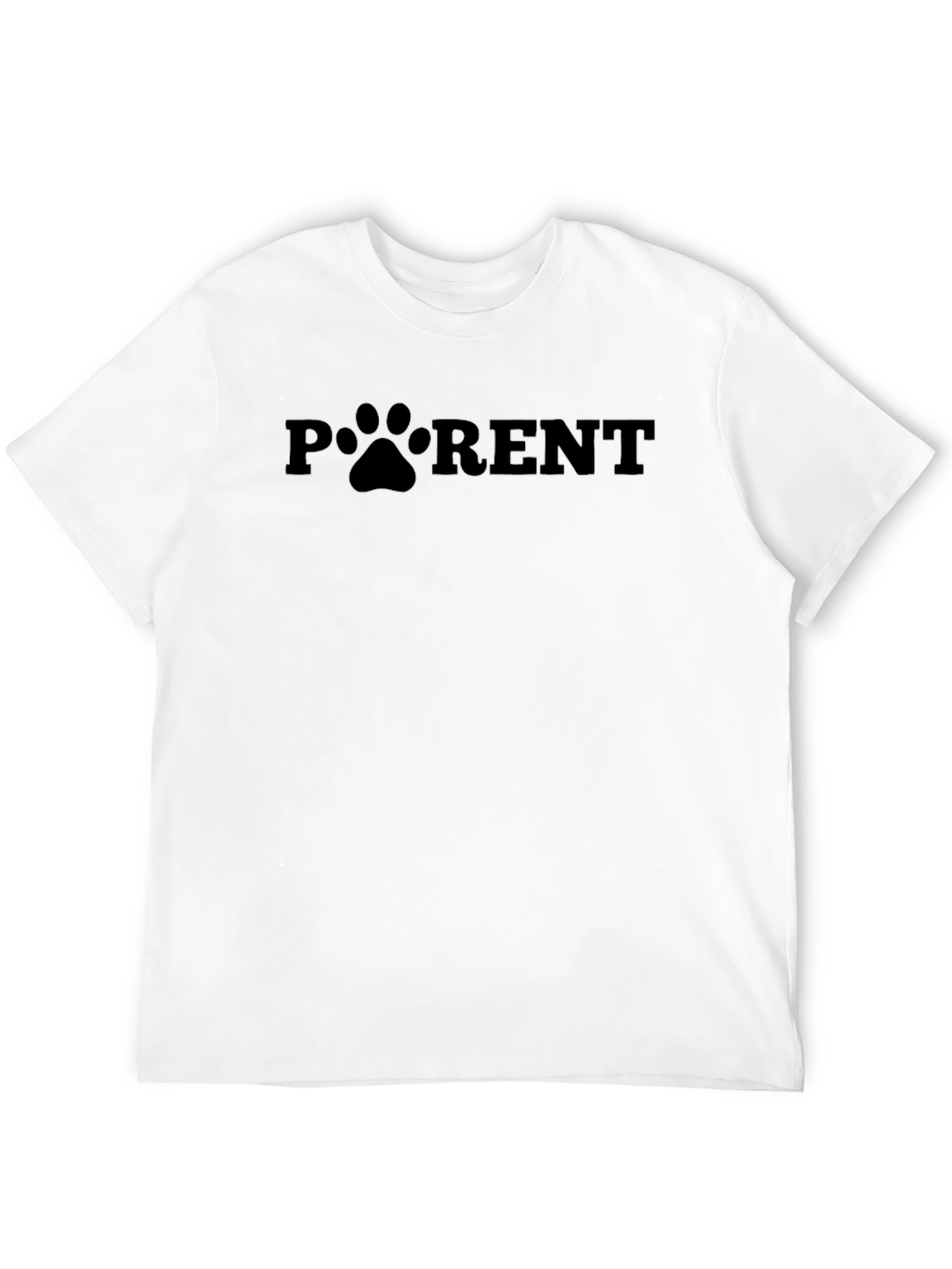Pet Parent T-Shirt - Black Paw Print Design