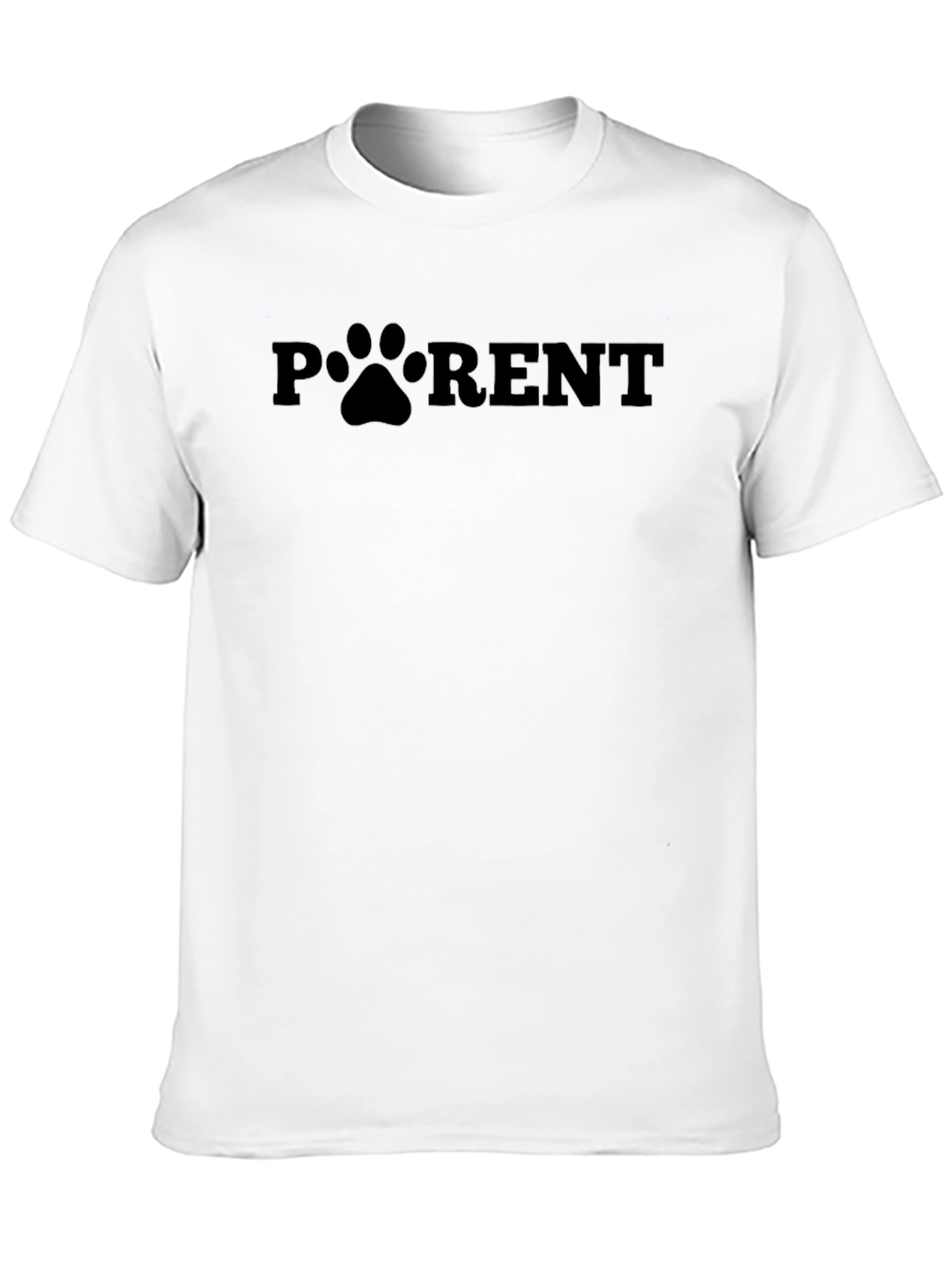 Pet Parent T-Shirt - Black Paw Print Design