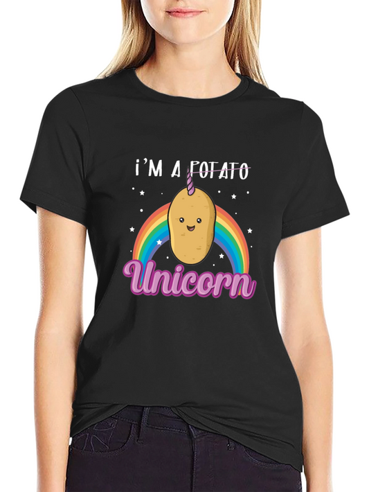 Im A Potato Unicorn Graphic T-Shirt - Novelty Tee