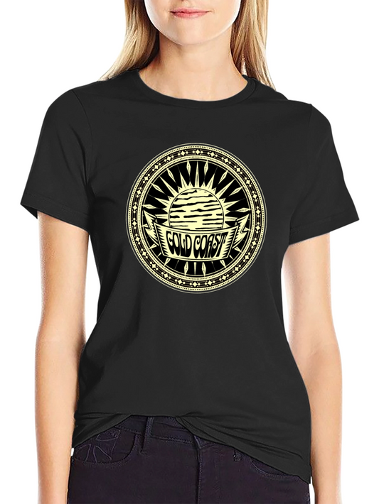 Gold Coast Graphic Tee - Classic Black Cotton T-Shirt