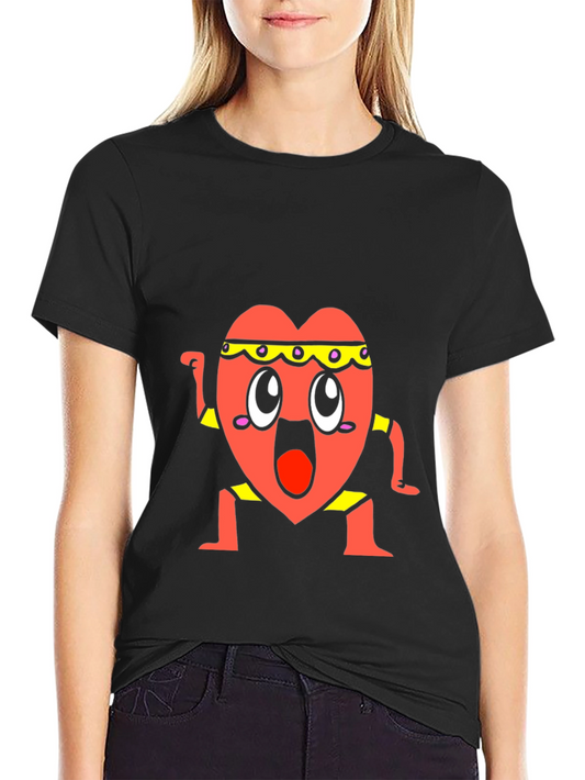 Funny Heart Character T-Shirt