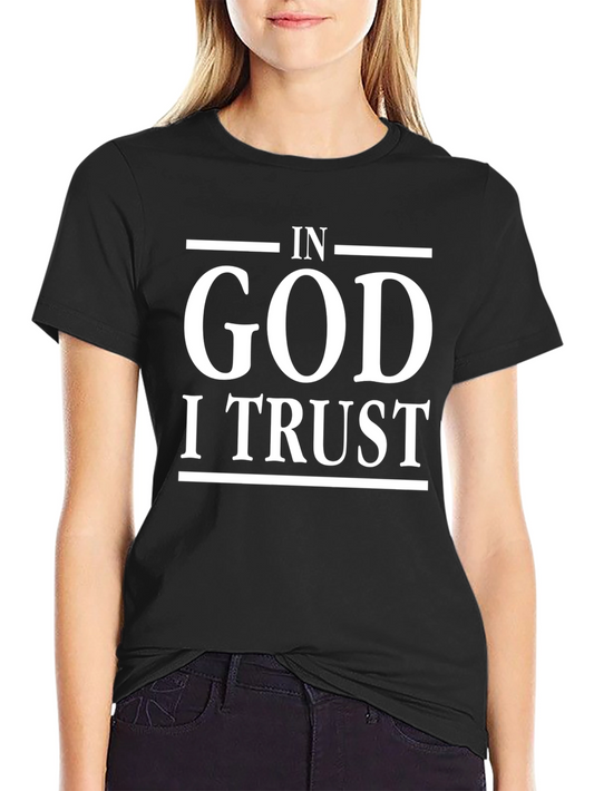 In God I Trust Graphic Print Black T-Shirt