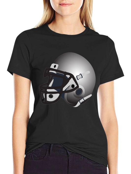 Football Helmet Graphic Black T-Shirt