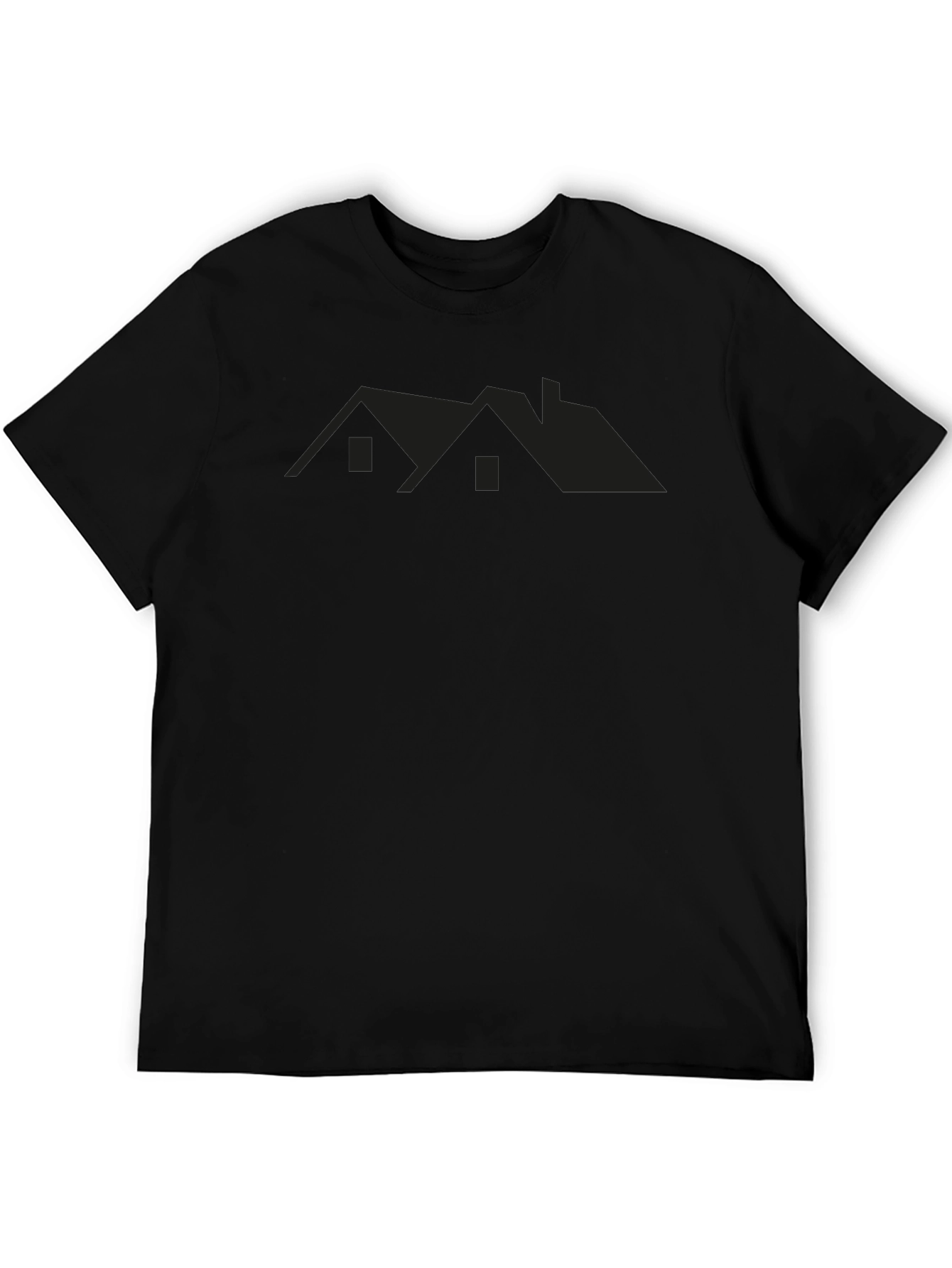 Black House Silhouette Tee - Modern Graphic T-Shirt