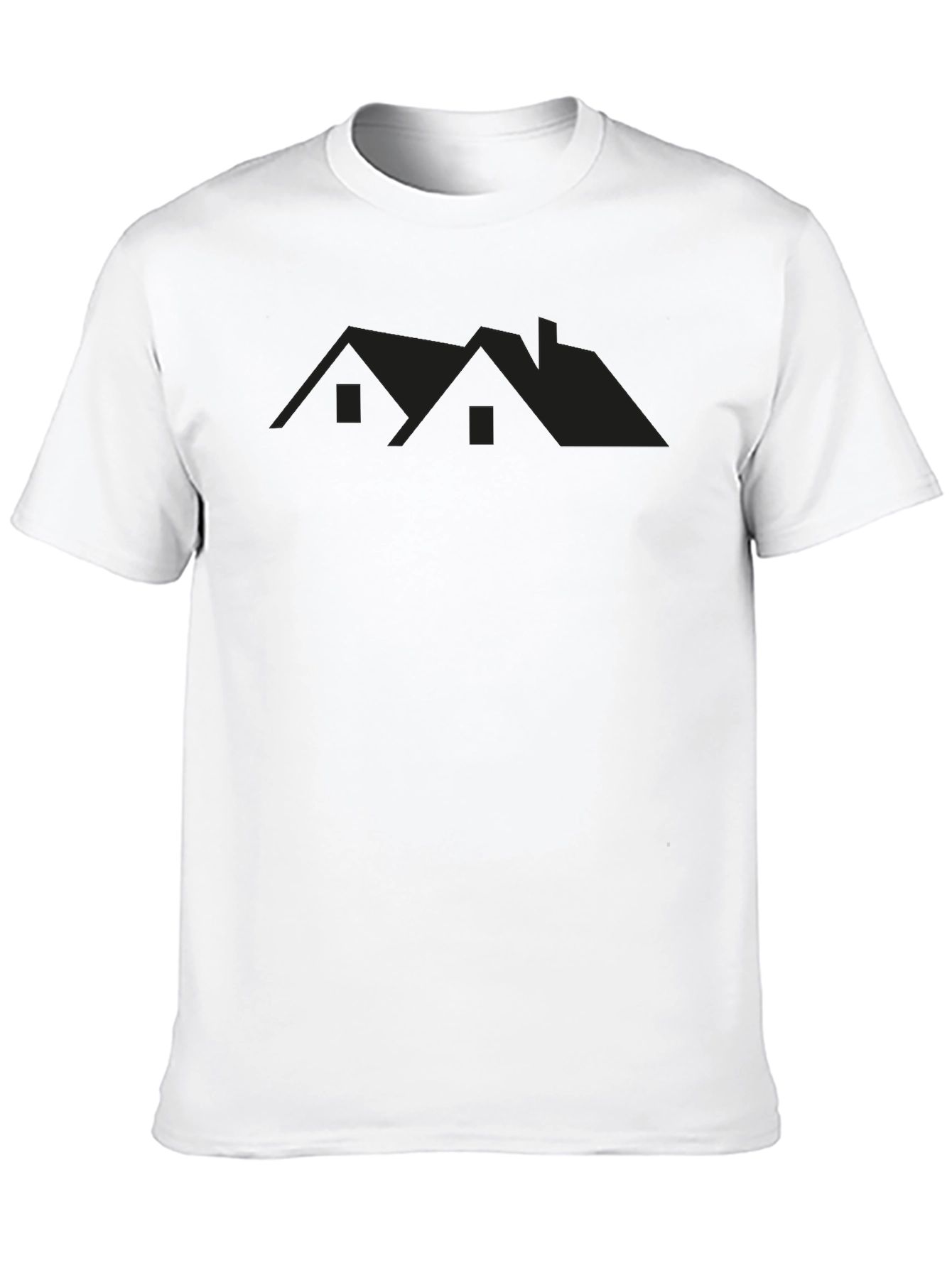 Black House Silhouette Tee - Modern Graphic T-Shirt