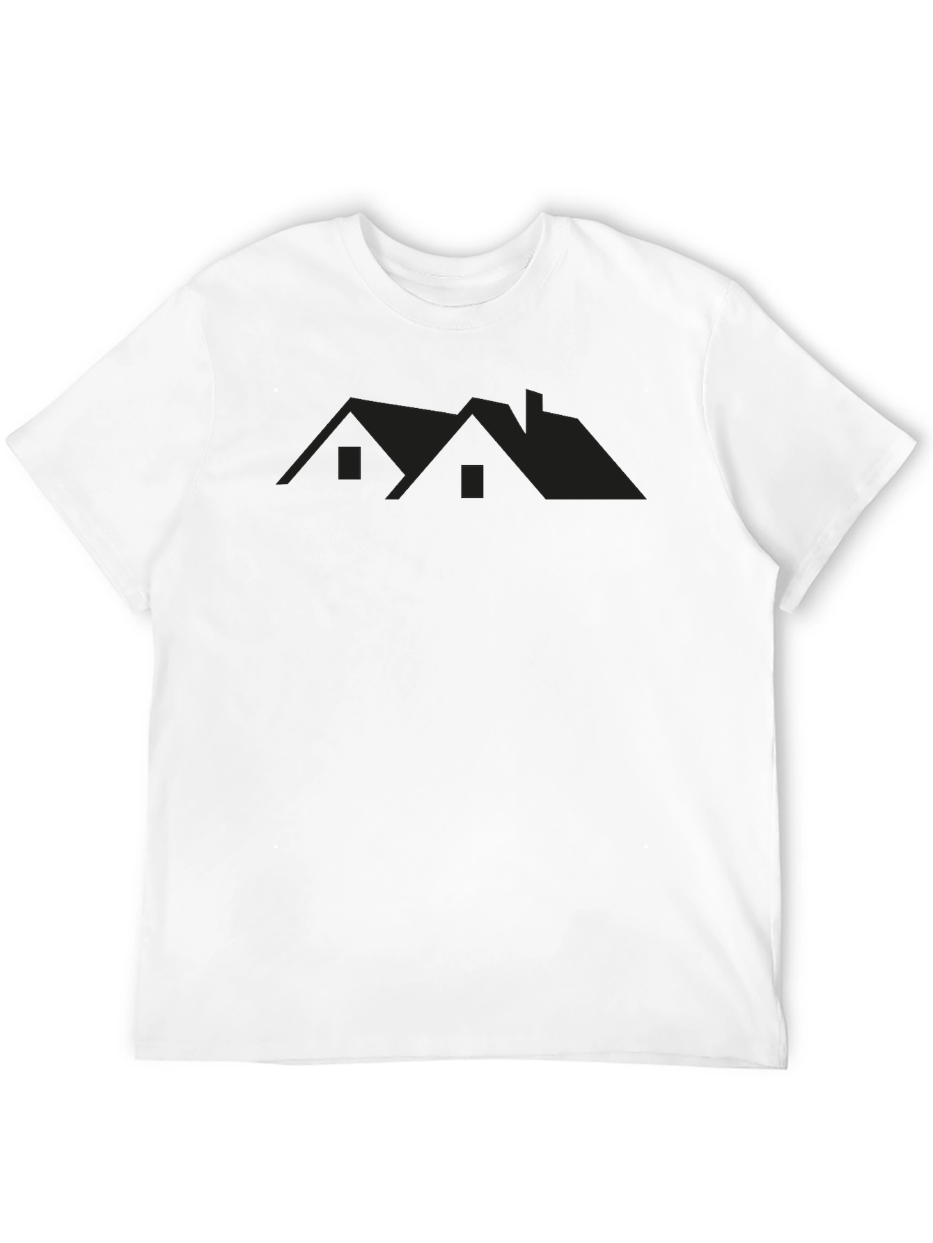 Black House Silhouette Tee - Modern Graphic T-Shirt