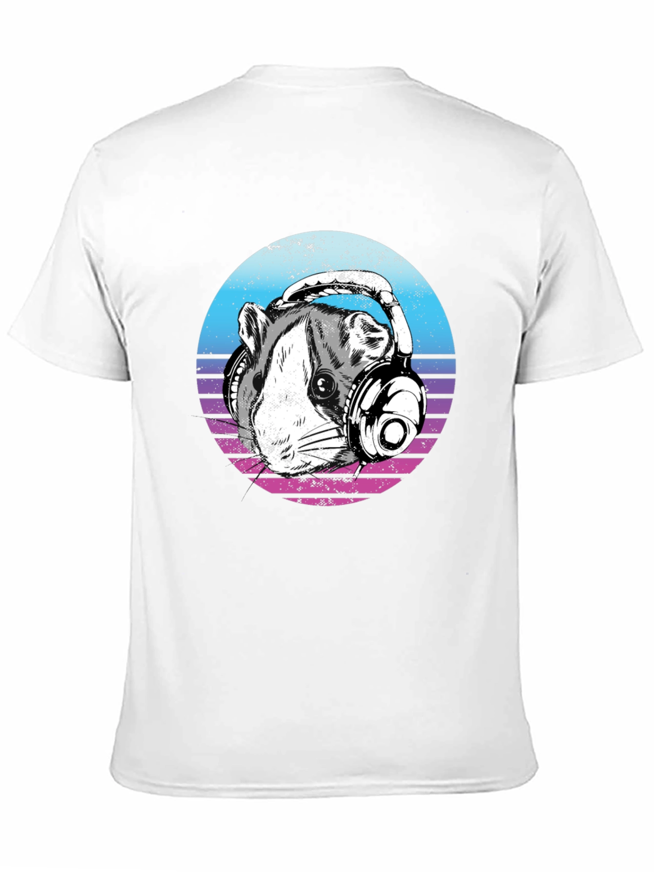 Cool Rat with Headphones Graphic T-Shirt