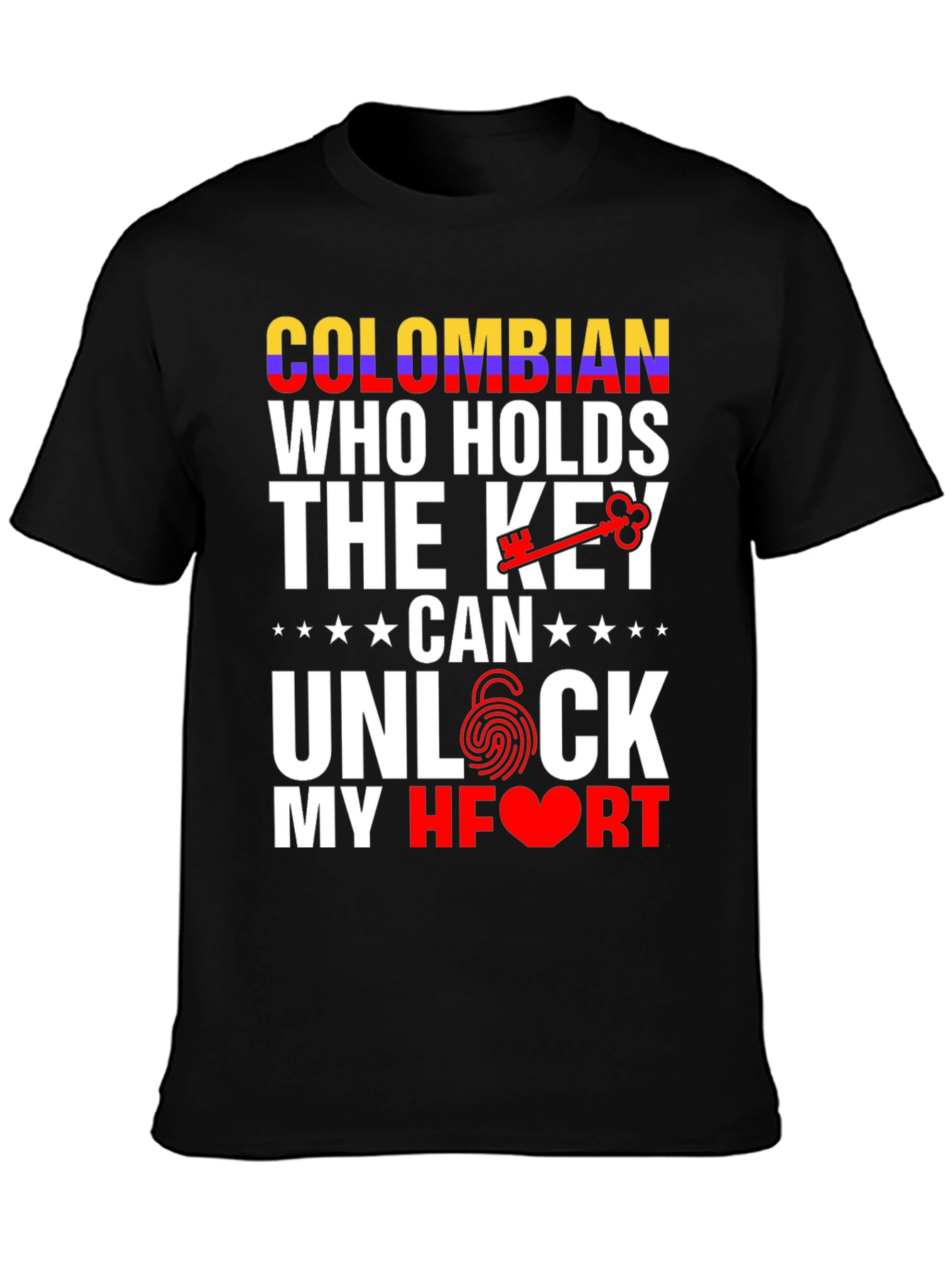 Colombian Key to My Heart Graphic T-Shirt