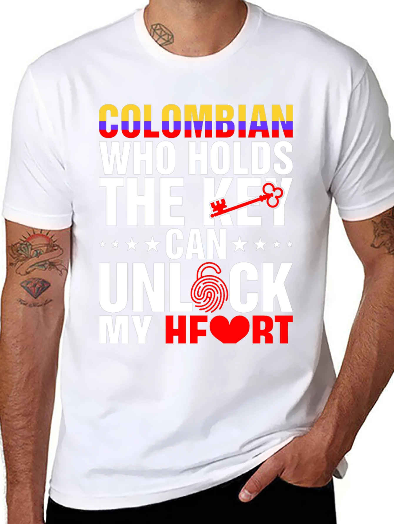 Colombian Key to My Heart Graphic T-Shirt