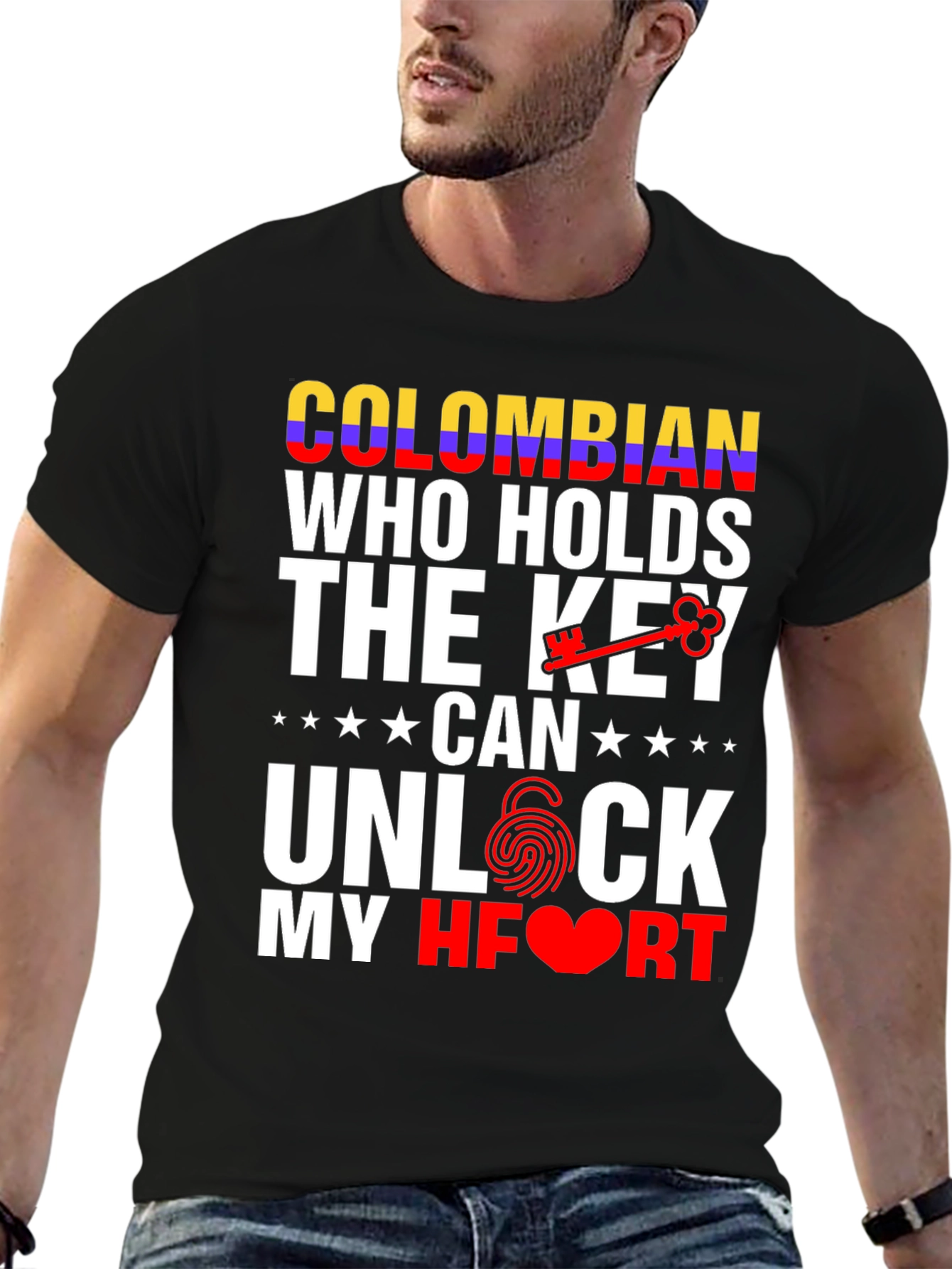 Colombian Key to My Heart Graphic T-Shirt