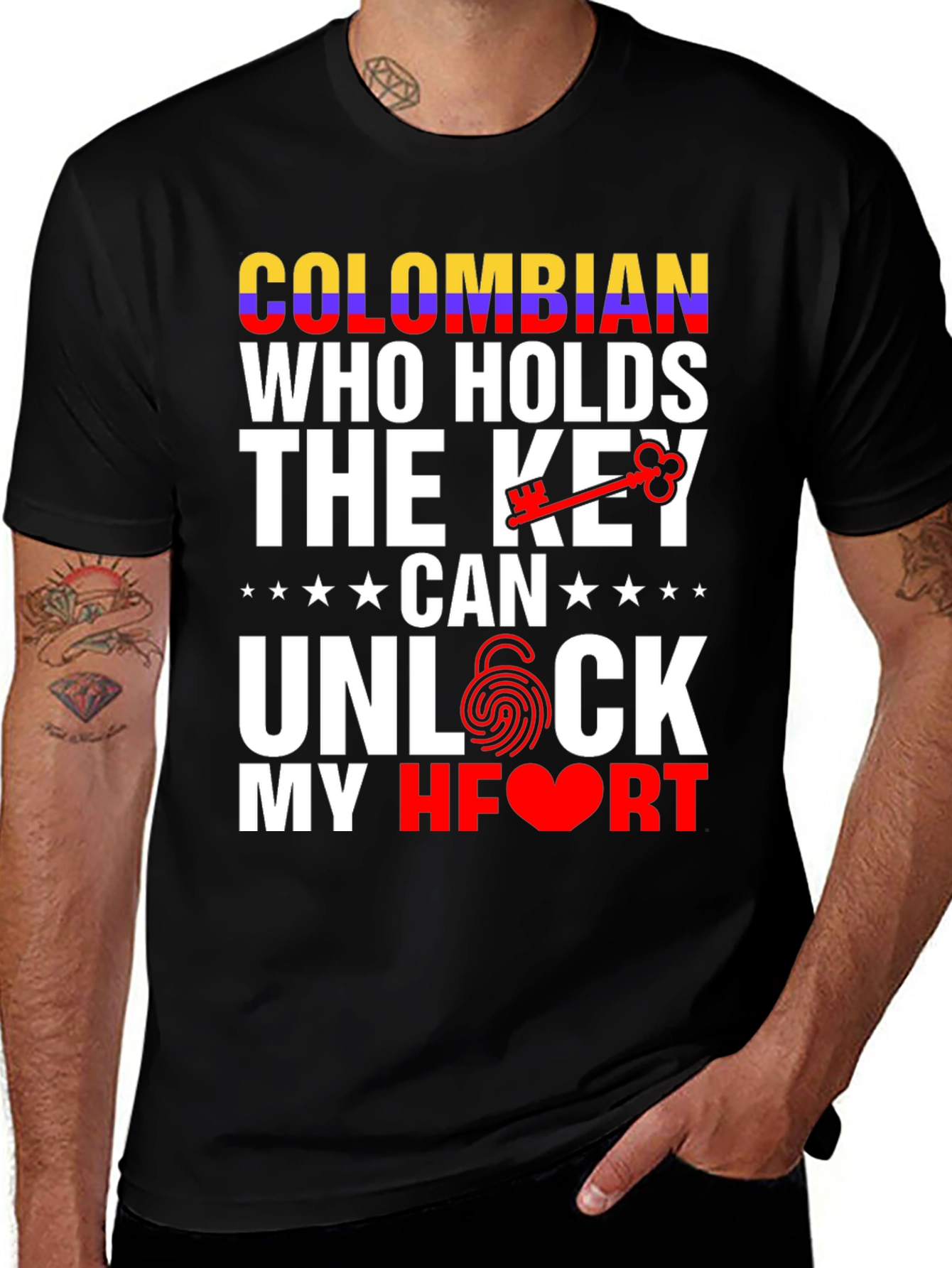 Colombian Key to My Heart Graphic T-Shirt