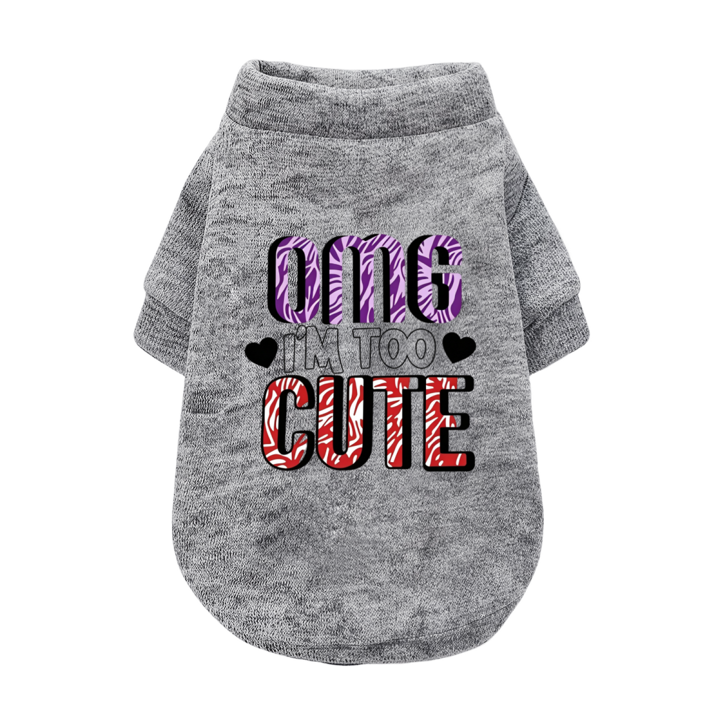 OMG I¡¯m Too Cute Zebra Print White Pet Fashion Sweater