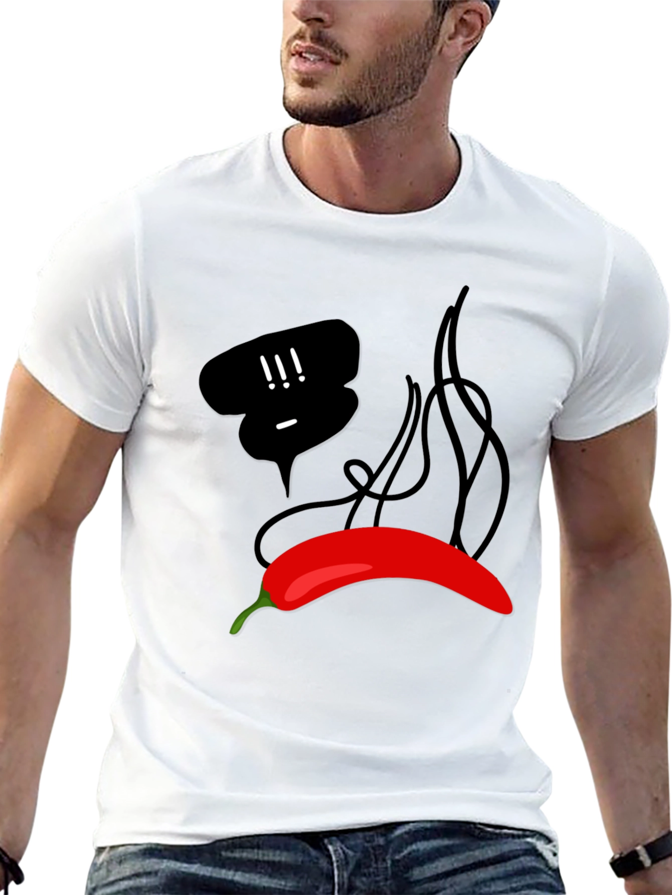 Spicy Pepper Graphic Tee - Black Unisex T-Shirt
