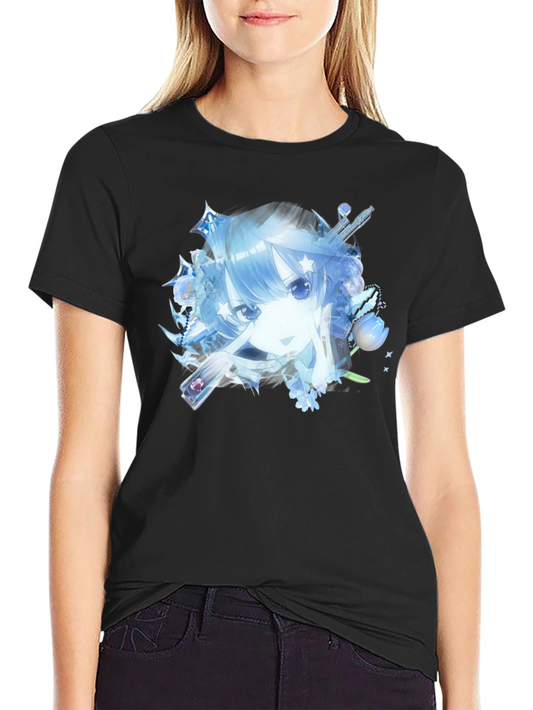 Anime Girl Black T-Shirt
