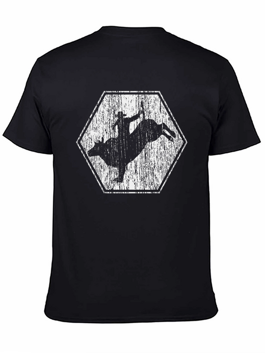 Bull Rider Graphic Tee - Black