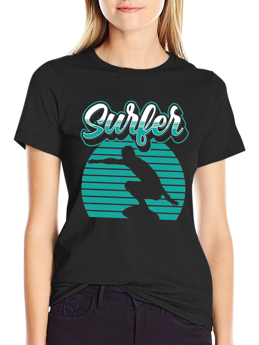 Cool Surfer Graphic Tee - Retro Style Surf Shirt