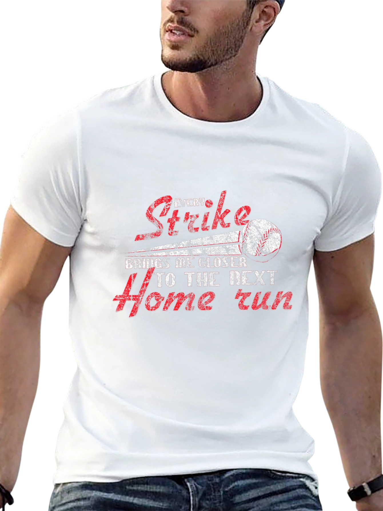 Baseball Strike Home Run Graphic T-Shirt