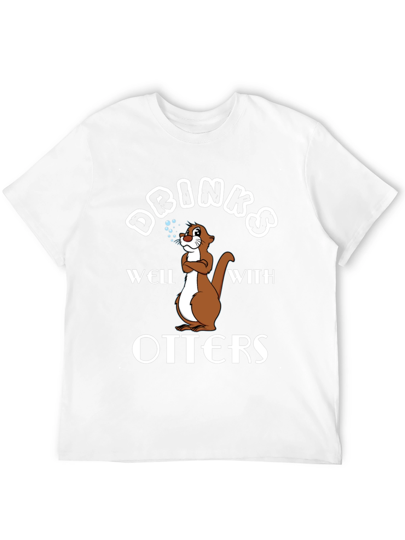 Drinks Well With Otters Graphic T-Shirt