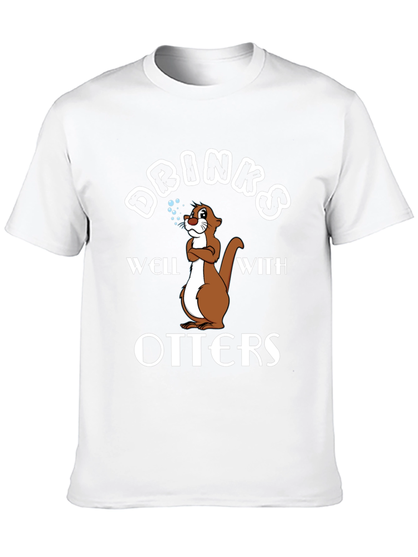 Drinks Well With Otters Graphic T-Shirt