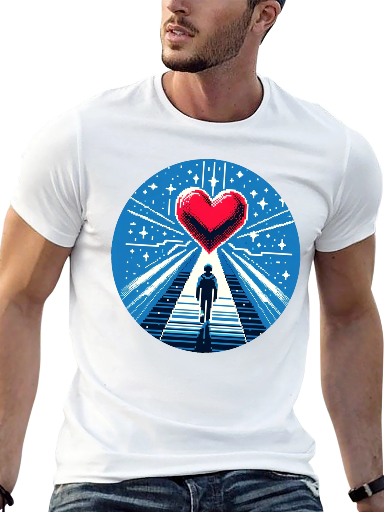 Pixel Heart Journey Graphic Tee