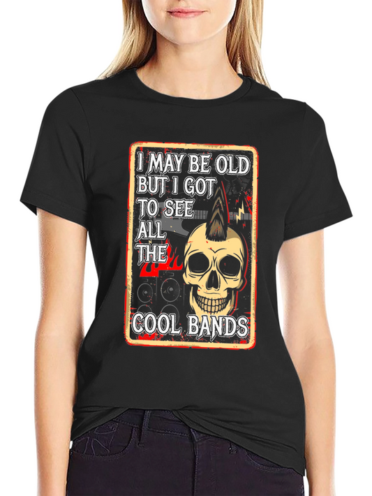 Cool Bands Graphic Tee - Punk Rock Skull