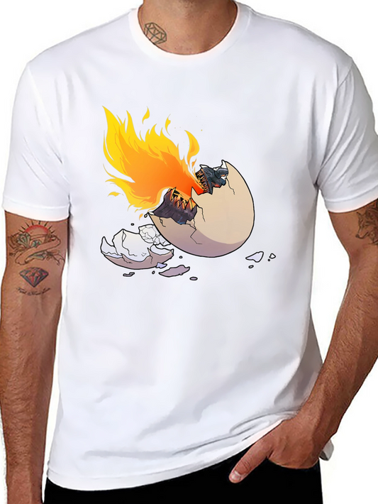 Dragon Hatching T-Shirt - Fire Breathing Design